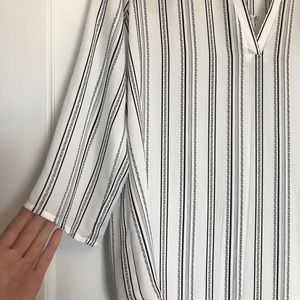 Striped V-Neck Blouse